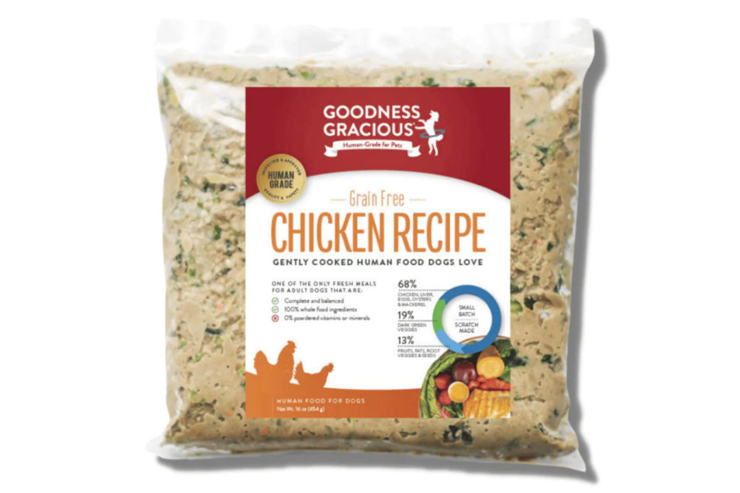 Goodness Gracious' fresh/frozen, complete-and-balanced dog food formula