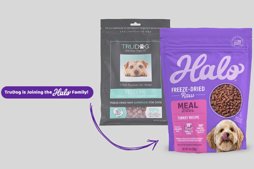 TruDog intergrates into Halo pet food brand