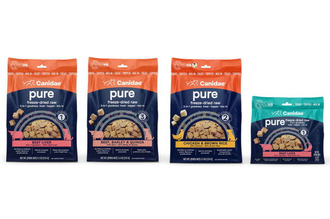 Canidae's first freeze-dired raw pet food line: Pure 3-in-1 Goodness Freeze Dried Raw