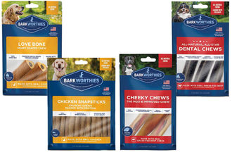 Barkworthies debuted Love Bone, Chicken Snapsticks, Cheeky Chews and All-Natural, All-Star Dental Chews at SuperZoo 2022