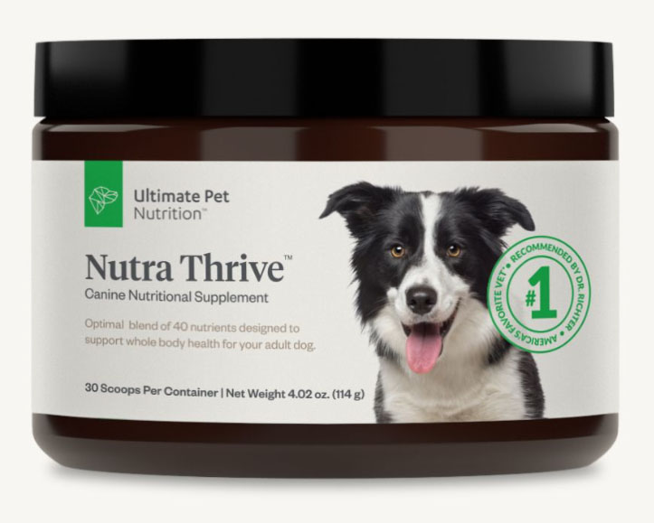Ultimate Pet Nutrition's Nurta Thrive dog supplement powder