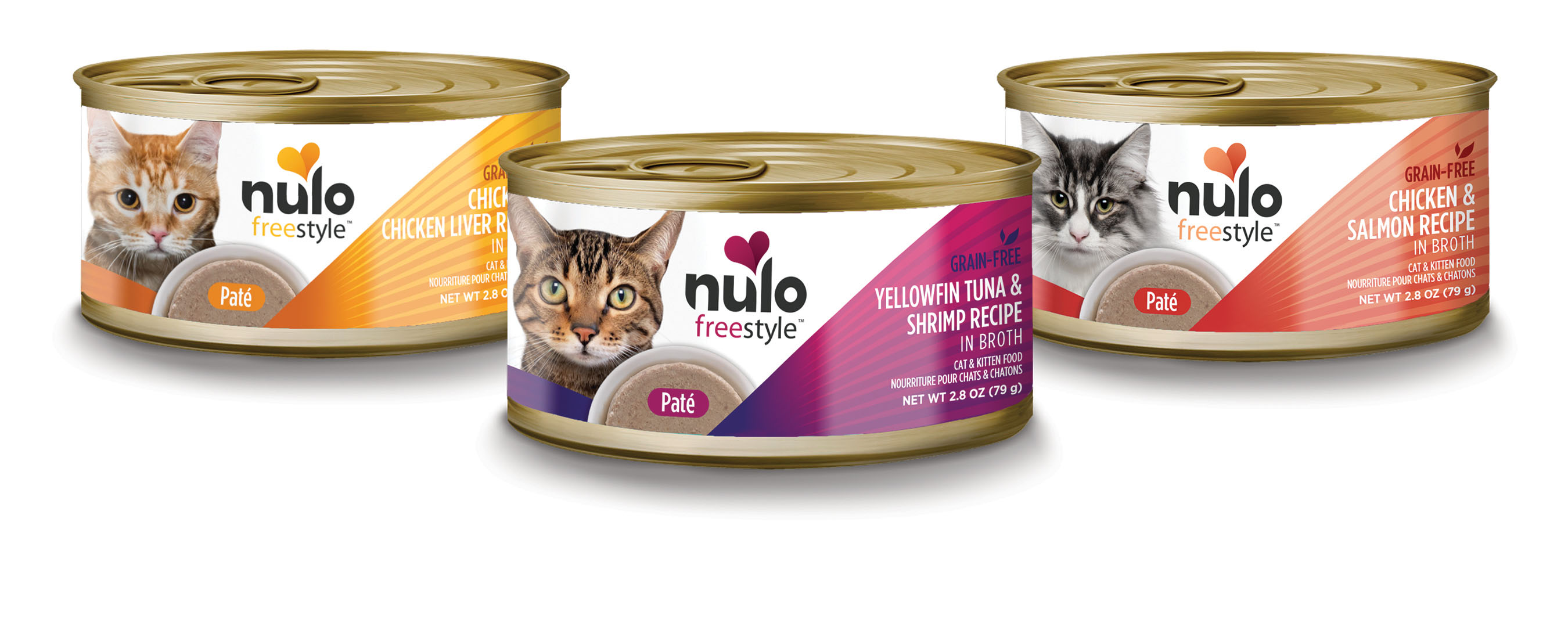 Nulo's pate cat food formulas