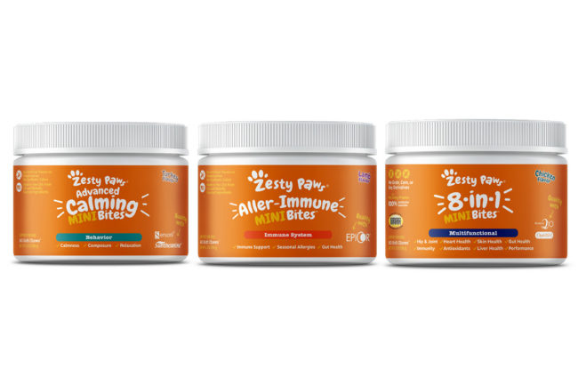 Zesty Paws Mini Bites functional supplements for smaller breeds