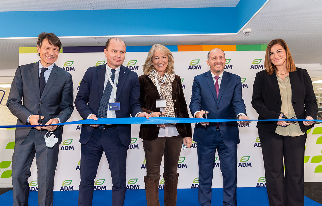 ADM is cutting the tape at its new animal feeding lab in Rolle, Switzerland
