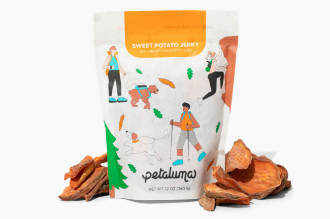 Petaluma enters the pet treat market with its new product Sweet Potato Jerky for dogs