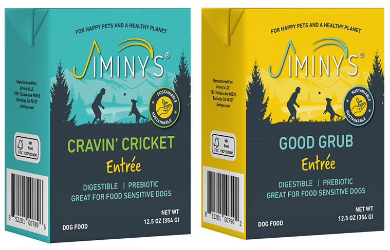 Jiminy's new insect-based wet dog food formulas