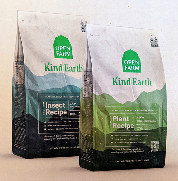 Kind Earth alternative protein dog foods by Open Farm