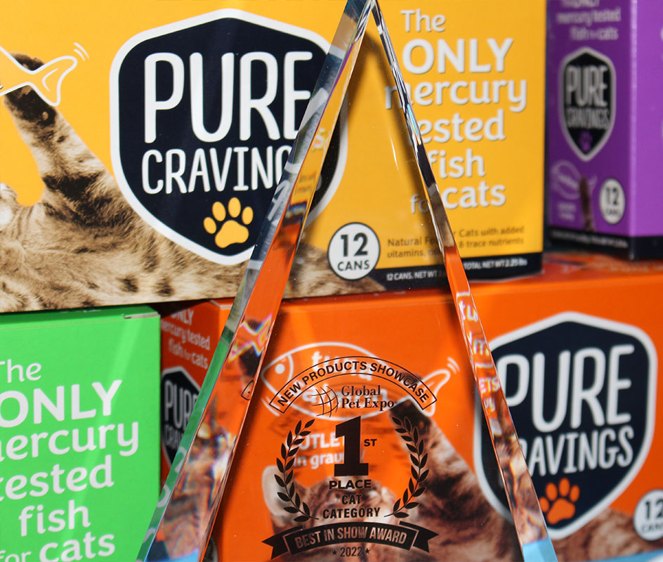 Pure Cravings wins first place in the Cat Category of the New Product Showcase Awards at Global Pet Expo 2022