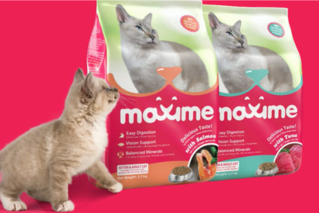 Pilmico's new cat food under the Maxime line and new cat food line Tommy