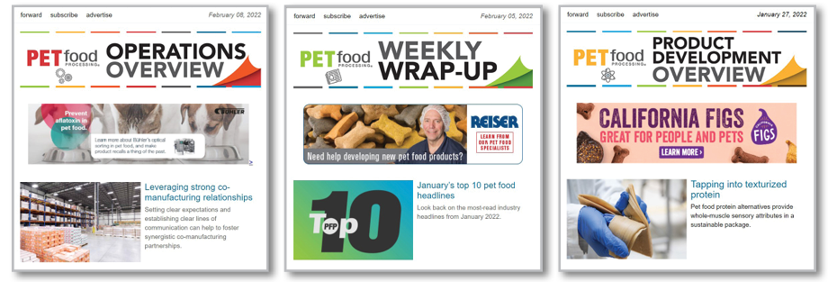 Pet Food Processing newsletters