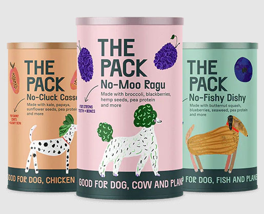 THE PACK's vegan dog food