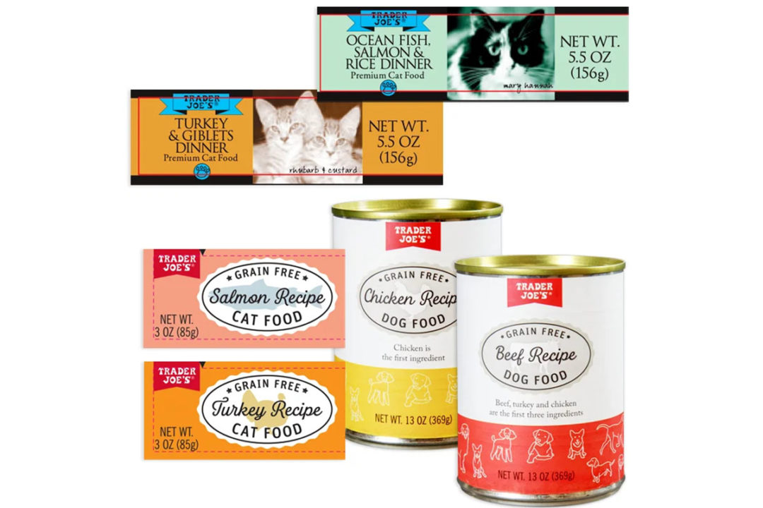 Trader Joe's wet cat and dog food products