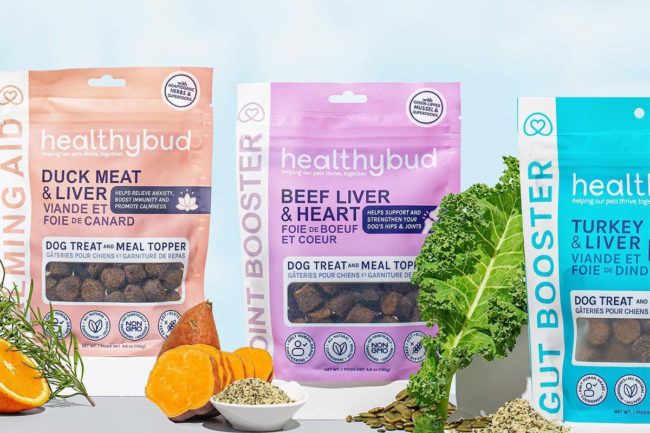 Healthybud's pet food products