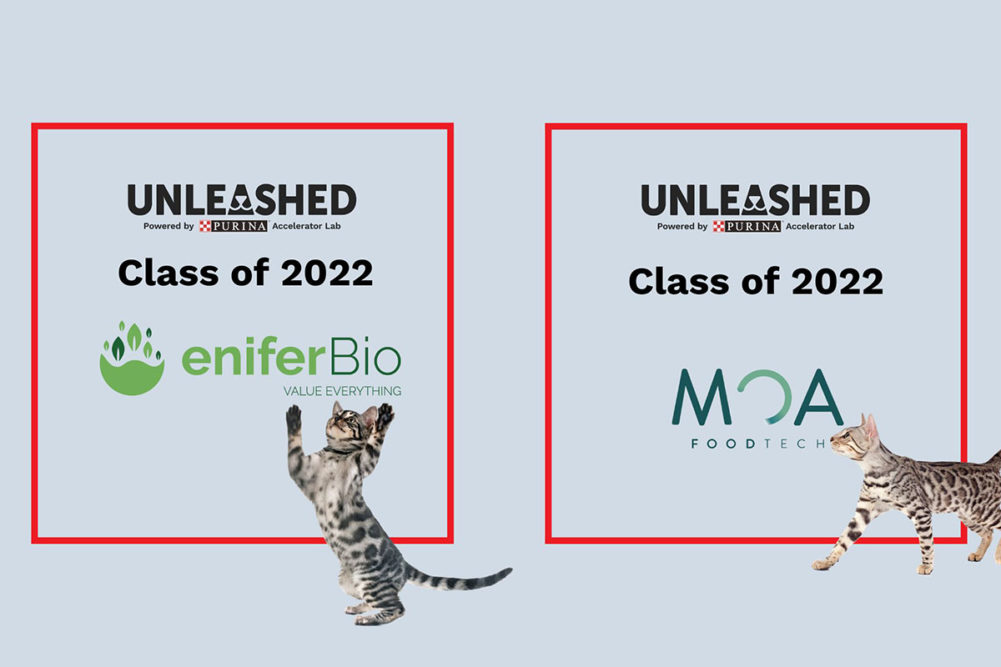 MOA Foodtech and eniferBio have been selected to participate in Purina's 2022 Unleashed Accelerator Program
