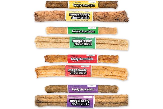 Frankly Pet's new Collagen & Protein Beefy Chew Sticks