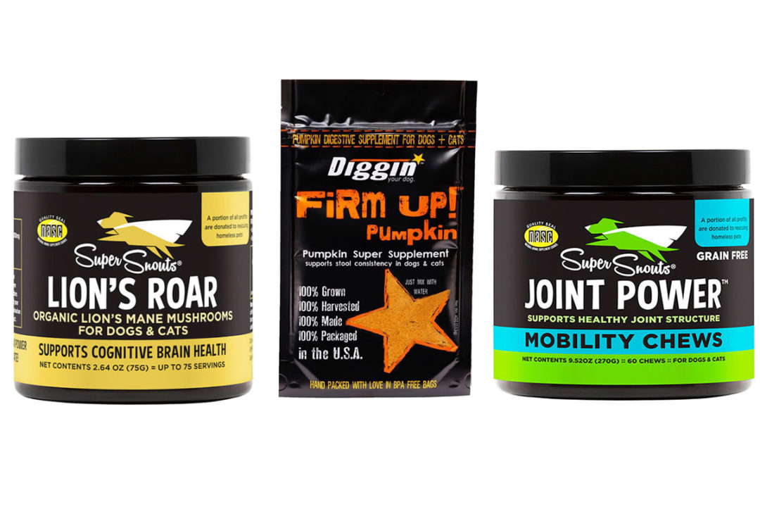 Pet supplements by Diggin' Your Dog and Super Snouts