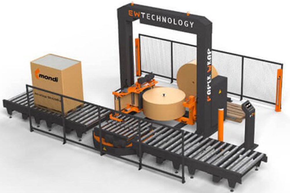 Mondi Group and EW Technology's new paper pallet wrapping machine