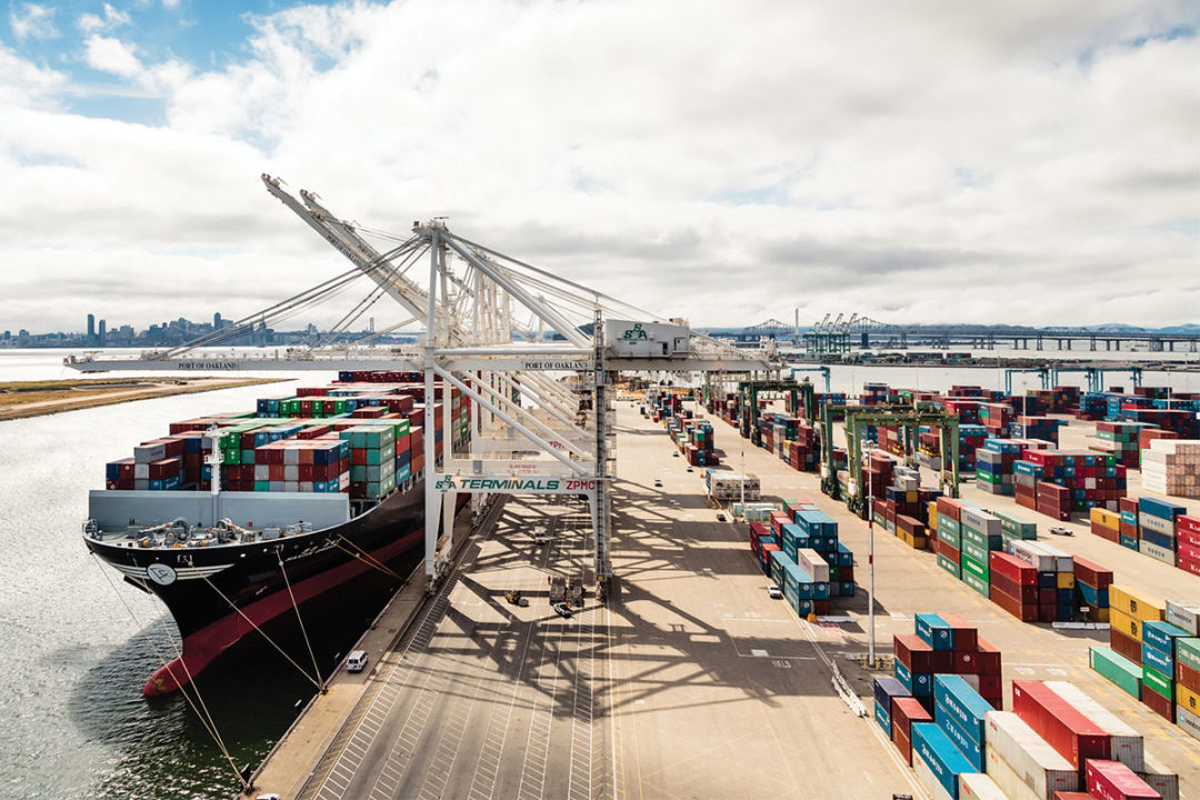 The passage of the Ocean Shipping Reform Act in June is expected to help alleviate unreasonable restrictions and unfair costs for ocean freight. (Source: Port of Oakland)
