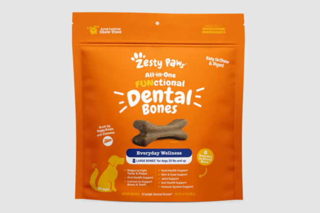 Zesty Paws' new All-In-One Functional Dental Bones