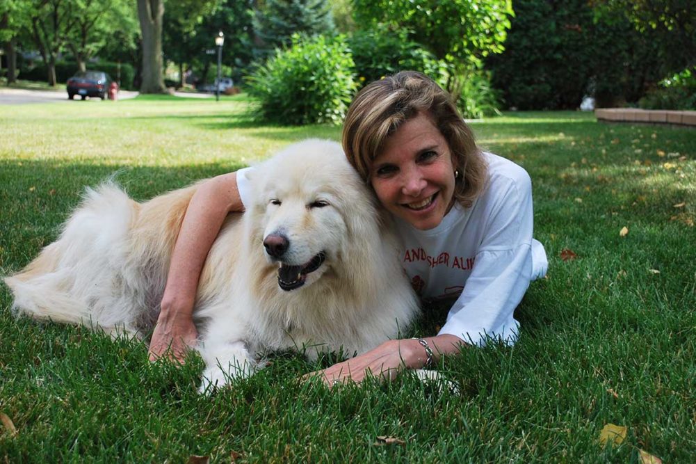 Holly Sher, president and owner of Evanger’s Dog and Cat Food Company and Against the Grain Pet Foods, and her beloved dog Yukon, who inspired Evanger's hand-packed line and its top-selling Hand-Packed Hunk of Beef product.