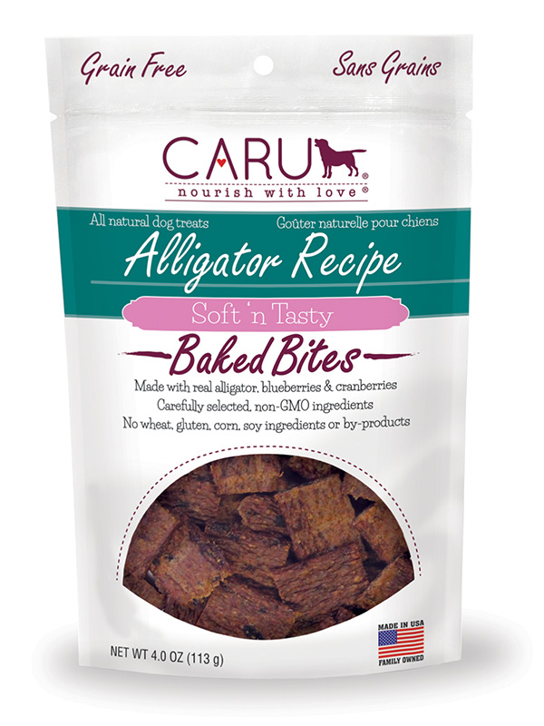 Caru Pet Food’s all-natural, baked dog treats pair novel proteins with non-GMO fruits like blueberries and cranberries to help pet owners create palatable, high-value treating experiences with their dogs.