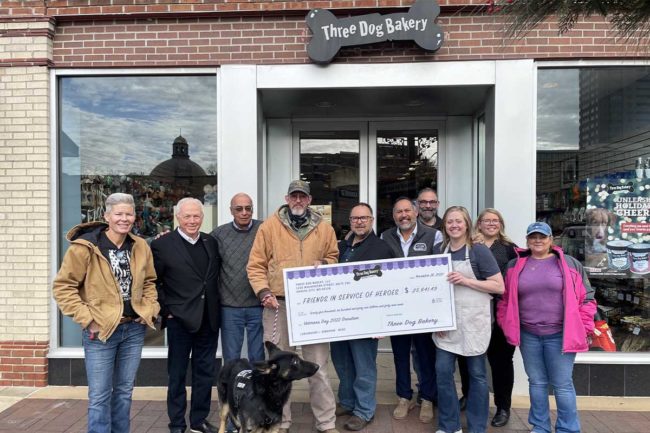 Three Dog Bakery donates $25,000 to Friends in Service of Heroes