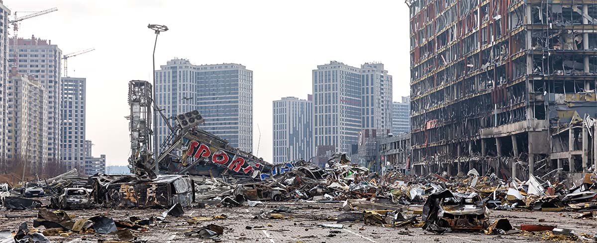Destruction seen in Kyiv, Ukraine