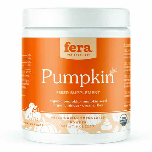 Fera Pet Organics' Pumpkin Plus gut-health supplement for pets