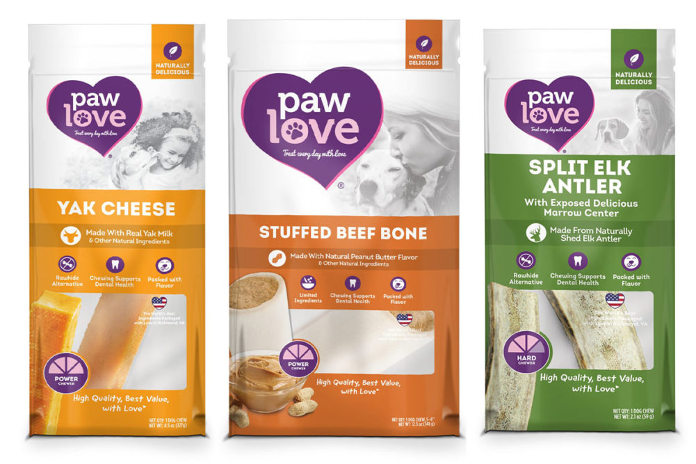 PawLove launches dog treats and chews into Walmart stores
