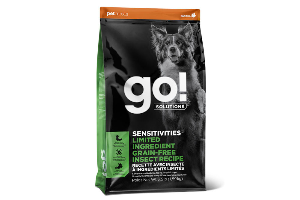 Petcurean's new Go! Solutions Sensitivities Limited Ingredient Insect Recipe for Dogs