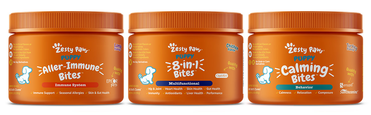 Zesty Paws supplements for puppies
