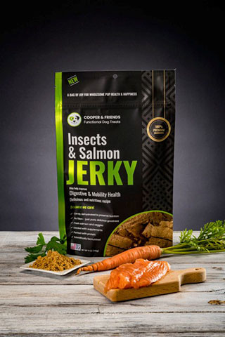 Cooper & Friends' Insects and Salmon Functional Jerky dog treat