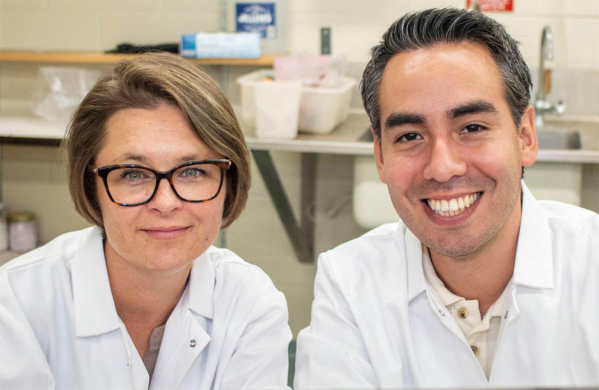 From left: Anna Kate Shoveller, Ph.D., with her former post-doctoral fellow, Wilfredo Mansilla, Ph.D. 