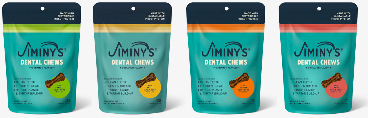 Jiminy's Dental Chews made with BSFL