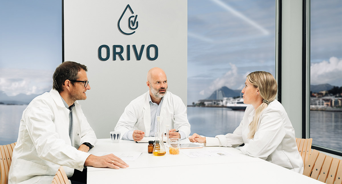 From left: Erik Fuglseth, chief technology officer, Svein Erik Haugmo, chief executive officer, and Synnøve Hagen-Hanset, operations and digital marketing manager at ORIVO.