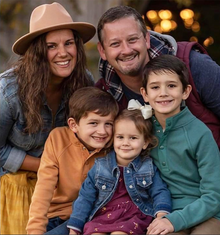 Phil Alexander, new COO at Shepherd Boy Farms, with his family.