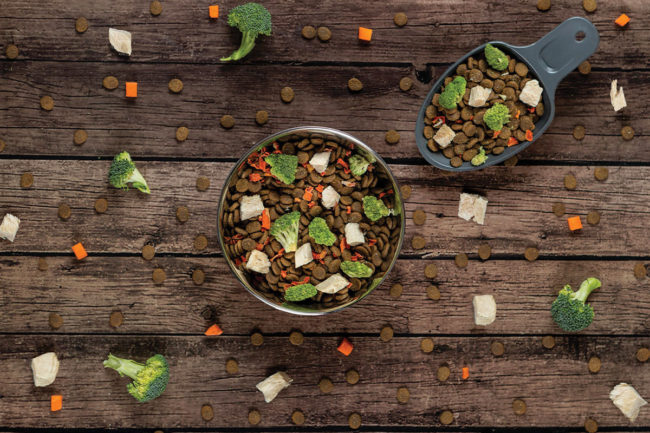 A Better Dog Food is a kibble product that contains recognizable chunks of ingredients