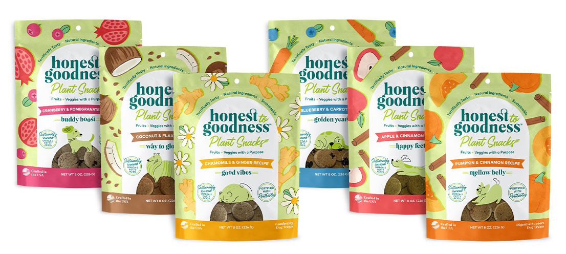 Honest to Goodness plant-based dog treats by W.F. Young