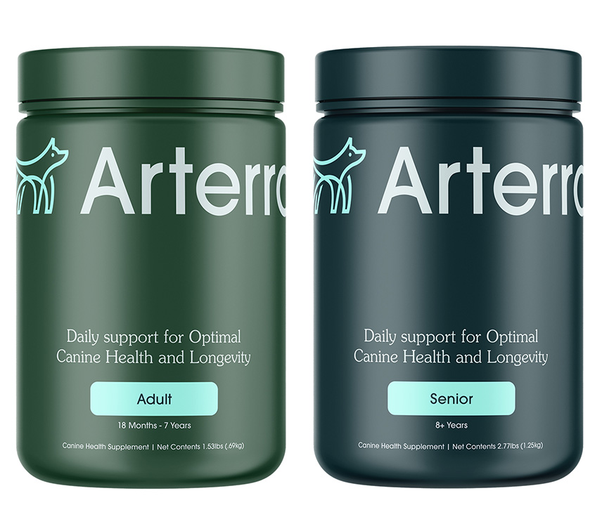Arterra powdered supplements for adult and senior dogs