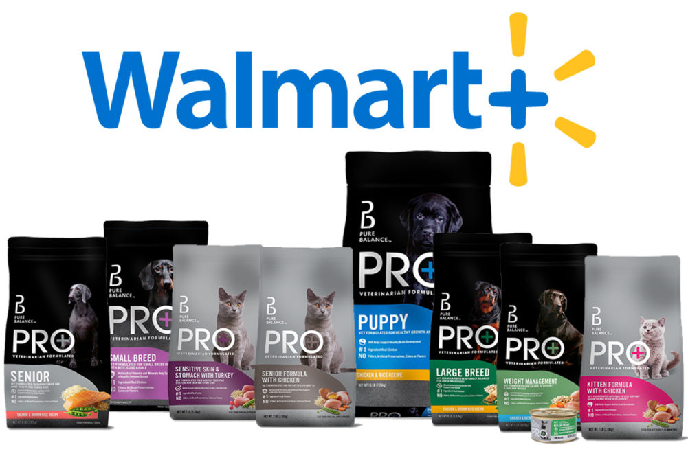 Walmart Pure Balance PRO+ dog and cat foods