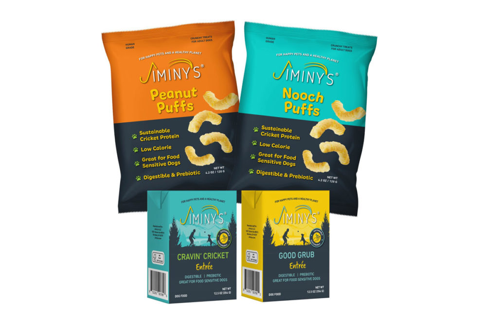 Jiminys wet entrees and puff treats for dogs