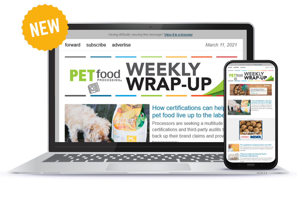 New weekly newsletter from Pet Food Processing