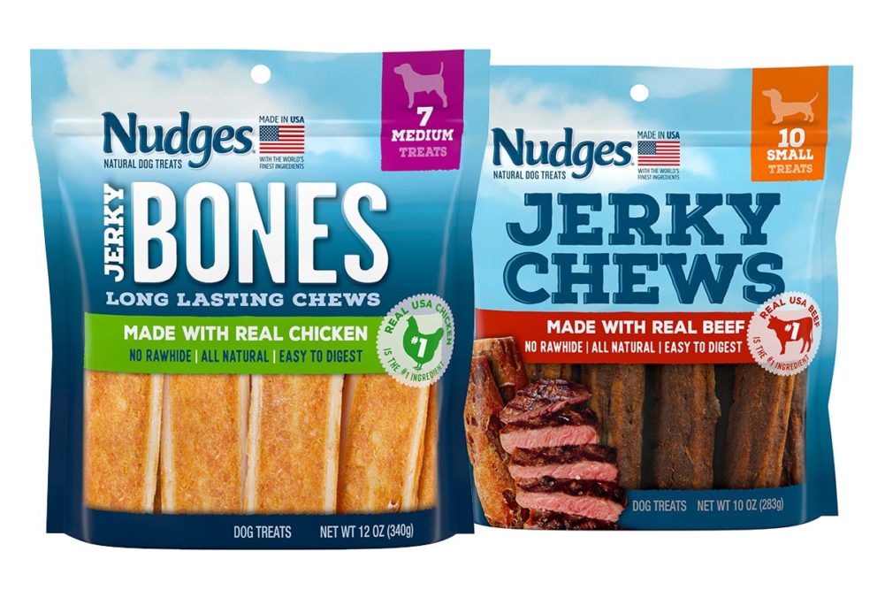 Nudges adds chewy and long-lasting jerky options to dog treat line
