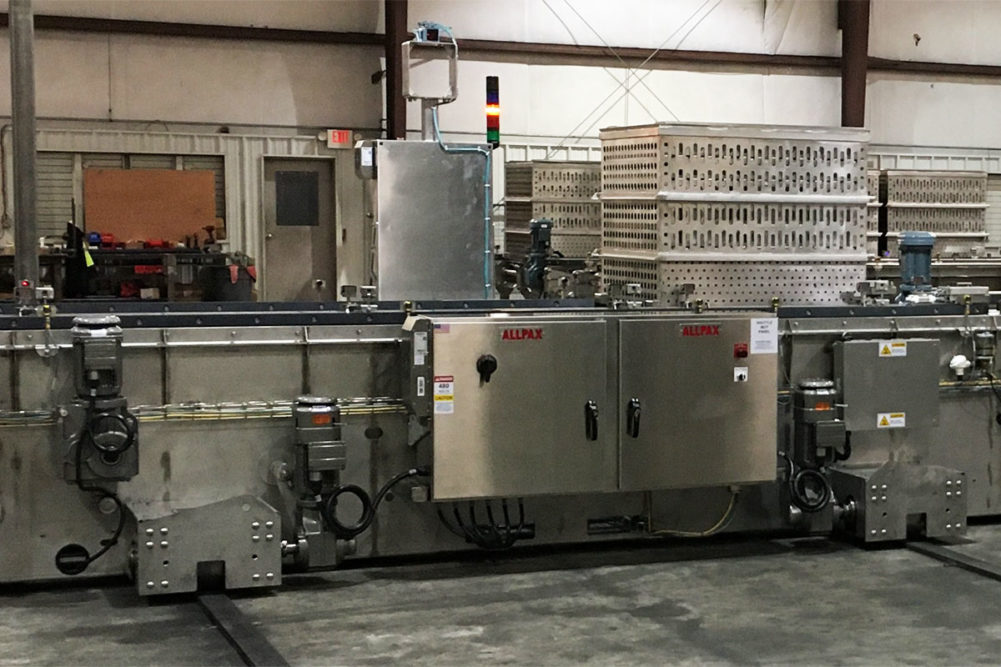 Allpax introduces telescoping automated batch retort systems for pet food processors