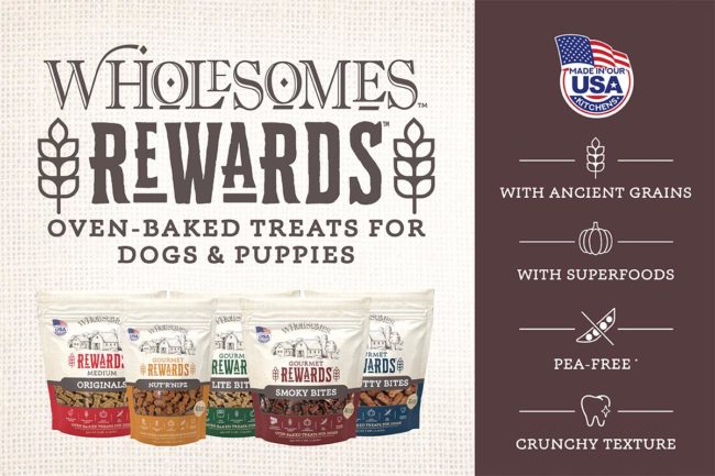 New Wholesome Rewards dog treats by Midwestern Pet Foods