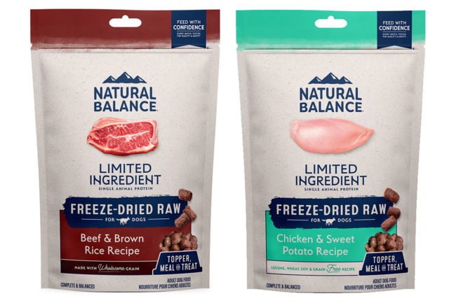 New freeze-dried dog food products from Natural Balance