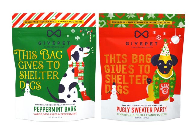 GivePet introduces two holiday-themed dog treat formulas