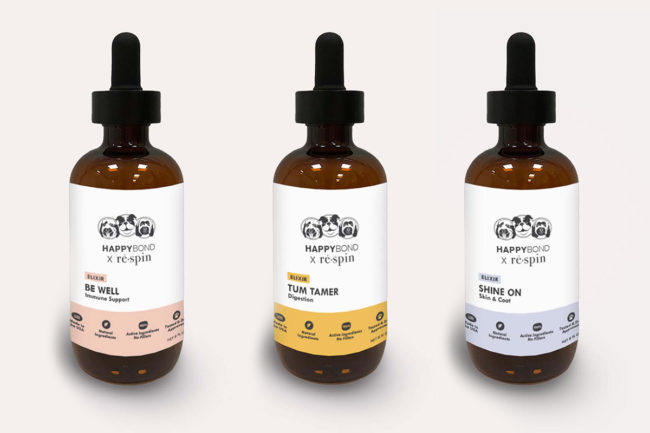 HAPPYBOND x rē•spin Elixirs for dogs