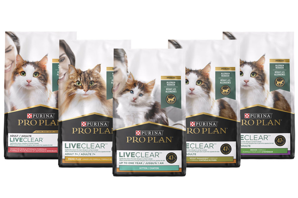 Purina LiveClear expanded allergen-reducing cat food line