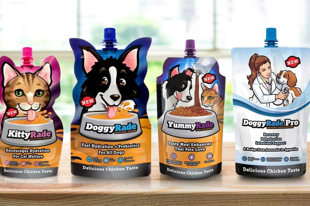 DoggyRade and KittyRade new hydration supplements for dogs and cats
